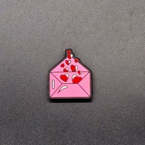 (5/$15) Heart Envelope Croc Charm